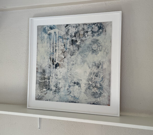 Abstract 6046 with white floating frame